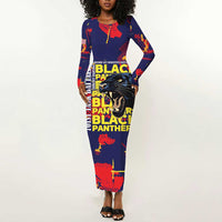 761st Tank Battalion Black Panthers Long Sleeve Bodycon Dress Legendary African American WWII - Wonder Print Shop