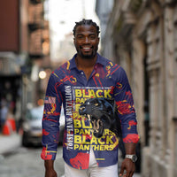 761st Tank Battalion Black Panthers Long Sleeve Button Shirt Legendary African American WWII - Wonder Print Shop