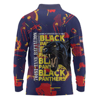 761st Tank Battalion Black Panthers Long Sleeve Polo Shirt Legendary African American WWII - Wonder Print Shop