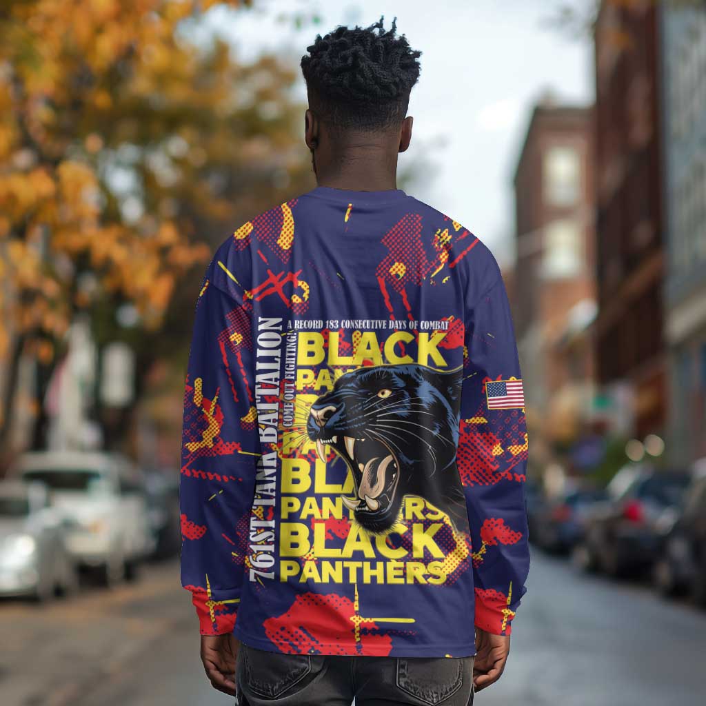 761st Tank Battalion Black Panthers Long Sleeve Shirt Legendary African American WWII - Wonder Print Shop