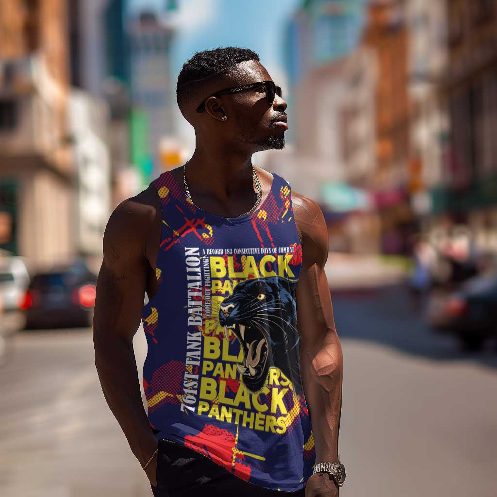 761st Tank Battalion Black Panthers Men Tank Top Legendary African American WWII - Wonder Print Shop