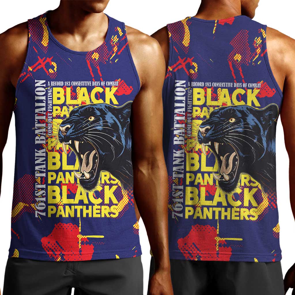 761st Tank Battalion Black Panthers Men Tank Top Legendary African American WWII - Wonder Print Shop