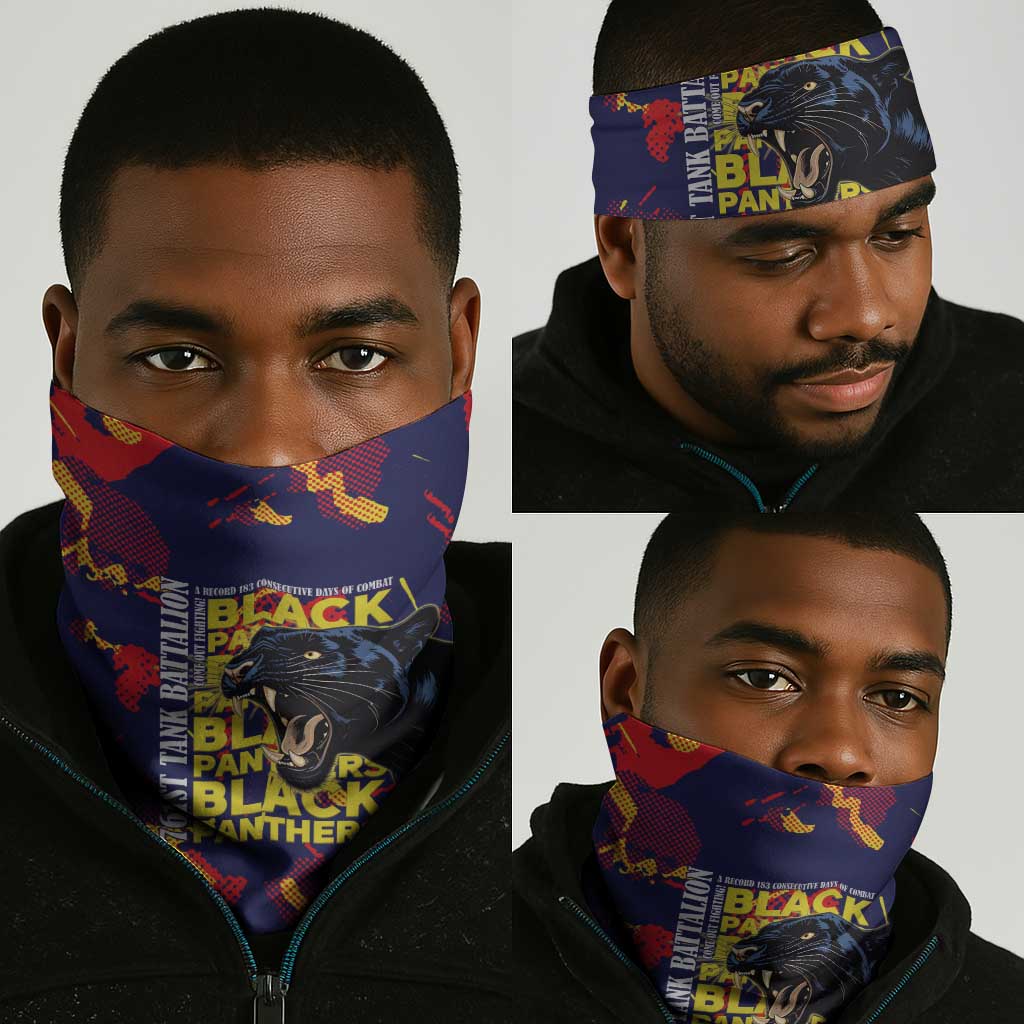 761st Tank Battalion Black Panthers Neck Gaiter Legendary African American WWII - Wonder Print Shop