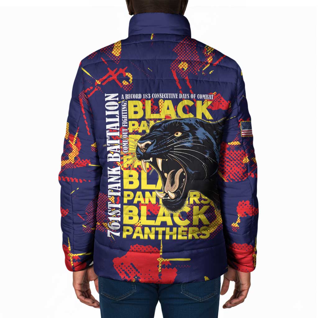 761st Tank Battalion Black Panthers Padded Jacket Legendary African American WWII - Wonder Print Shop