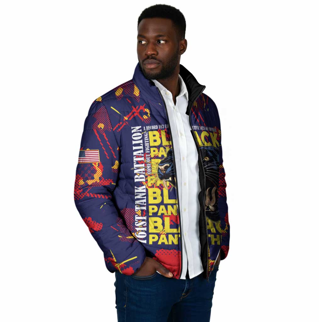 761st Tank Battalion Black Panthers Padded Jacket Legendary African American WWII - Wonder Print Shop