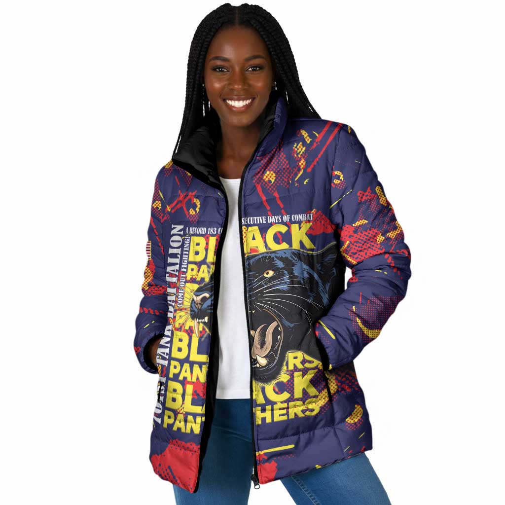 761st Tank Battalion Black Panthers Padded Jacket Legendary African American WWII - Wonder Print Shop