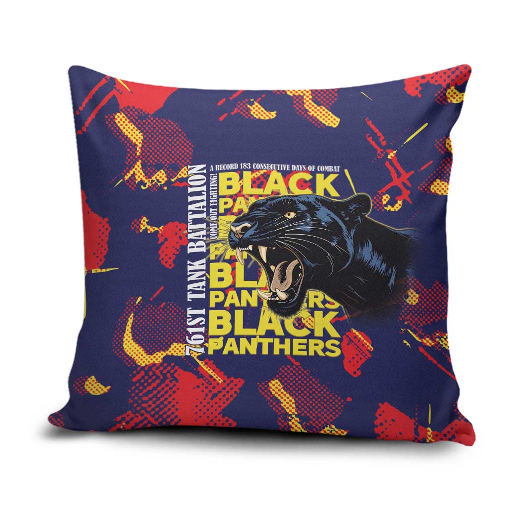 761st Tank Battalion Black Panthers Pillow Cover Legendary African American WWII - Wonder Print Shop