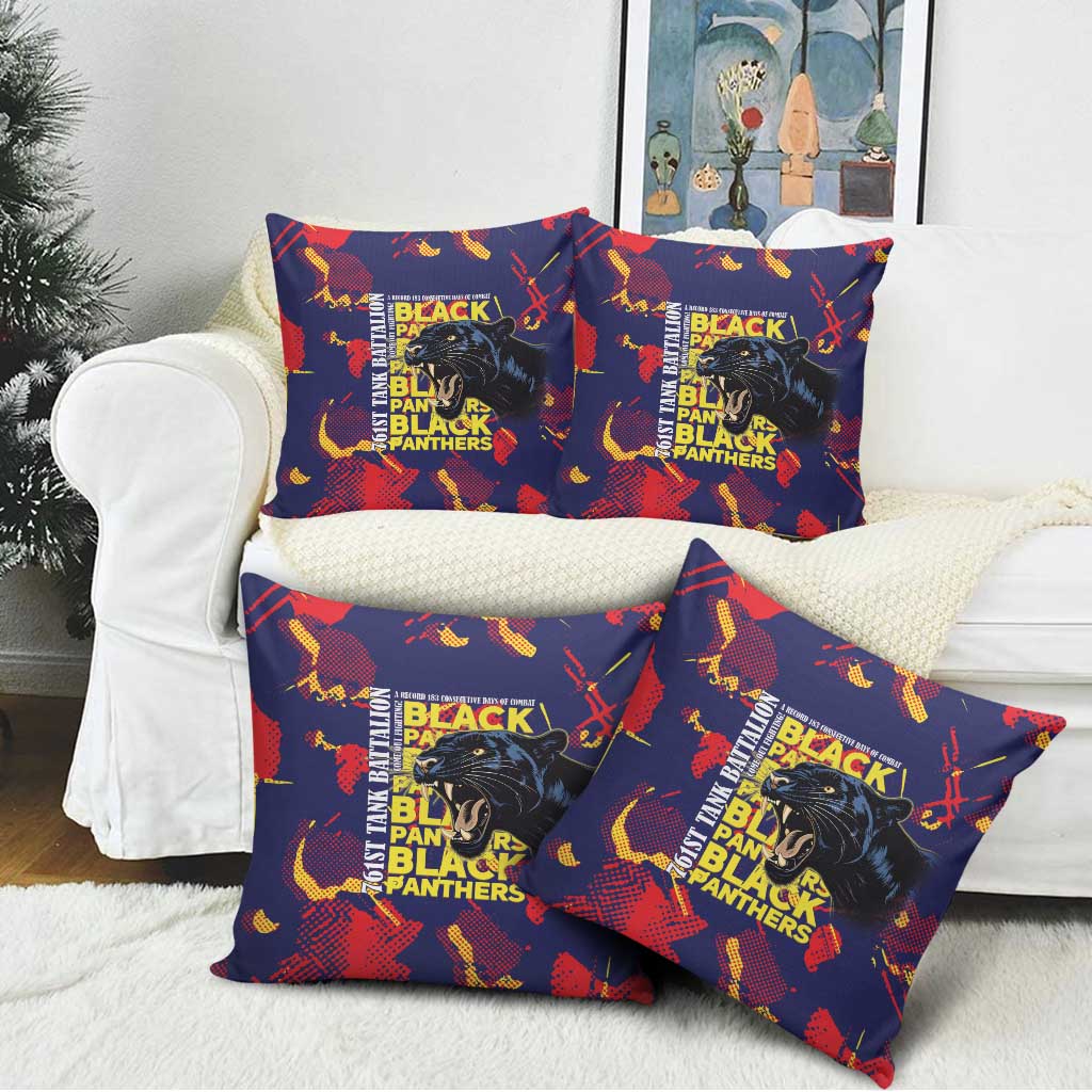 761st Tank Battalion Black Panthers Pillow Cover Legendary African American WWII - Wonder Print Shop