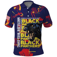 761st Tank Battalion Black Panthers Polo Shirt Legendary African American WWII - Wonder Print Shop
