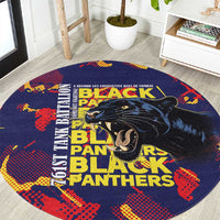 761st Tank Battalion Black Panthers Round Carpet Legendary African American WWII - Wonder Print Shop