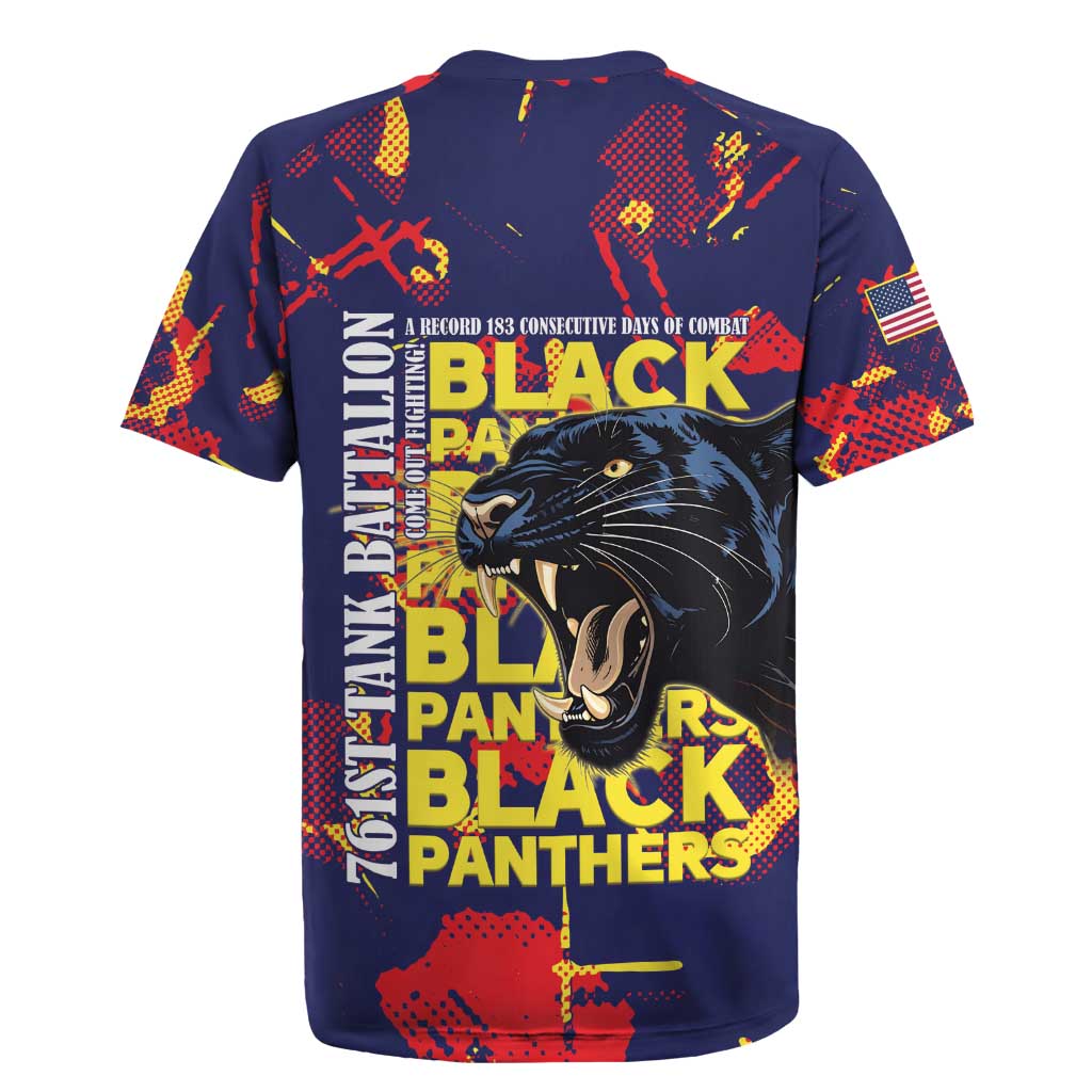 761st Tank Battalion Black Panthers Rugby Jersey Legendary African American WWII - Wonder Print Shop