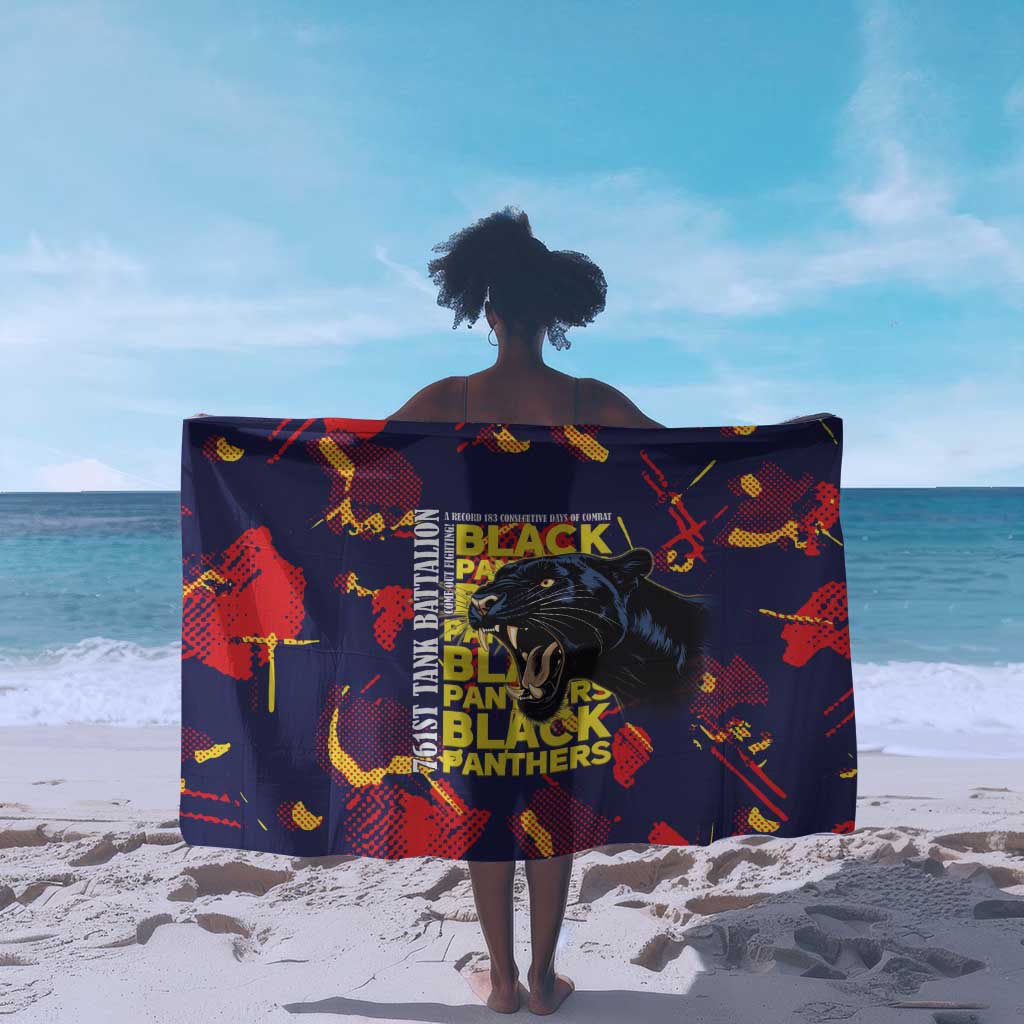 761st Tank Battalion Black Panthers Sarong Legendary African American WWII - Wonder Print Shop
