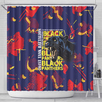 761st Tank Battalion Black Panthers Shower Curtain Legendary African American WWII - Wonder Print Shop