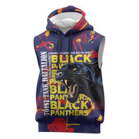 761st Tank Battalion Black Panthers Sleeveless Hoodie Legendary African American WWII - Wonder Print Shop
