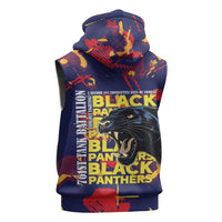 761st Tank Battalion Black Panthers Sleeveless Hoodie Legendary African American WWII - Wonder Print Shop