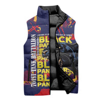 761st Tank Battalion Black Panthers Sleeveless Puffer Jacket Legendary African American WWII - Wonder Print Shop
