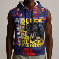 761st Tank Battalion Black Panthers Sleeveless Zip Hoodie Legendary African American WWII - Wonder Print Shop