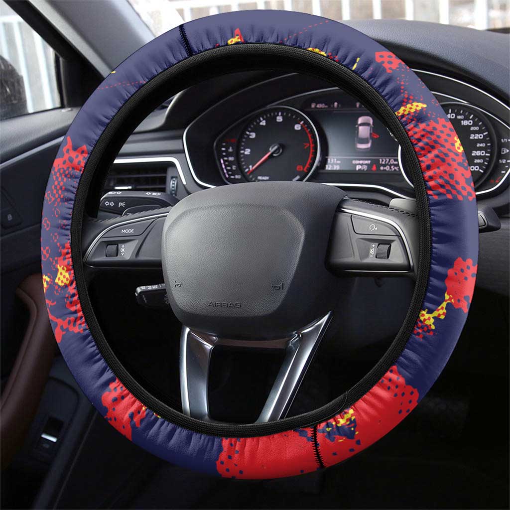 761st Tank Battalion Black Panthers Steering Wheel Cover Legendary African American WWII - Wonder Print Shop