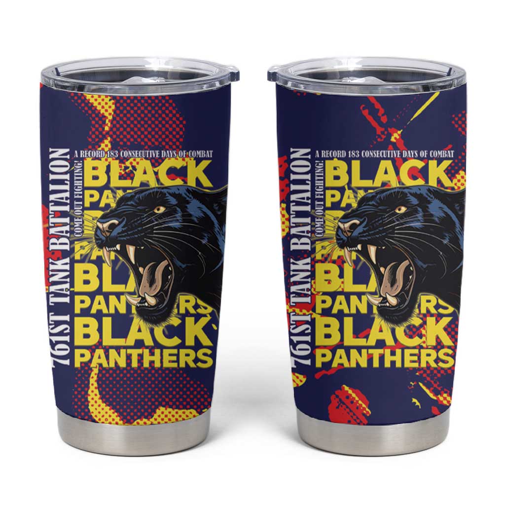 761st Tank Battalion Black Panthers Tumbler Cup Legendary African American WWII - Wonder Print Shop