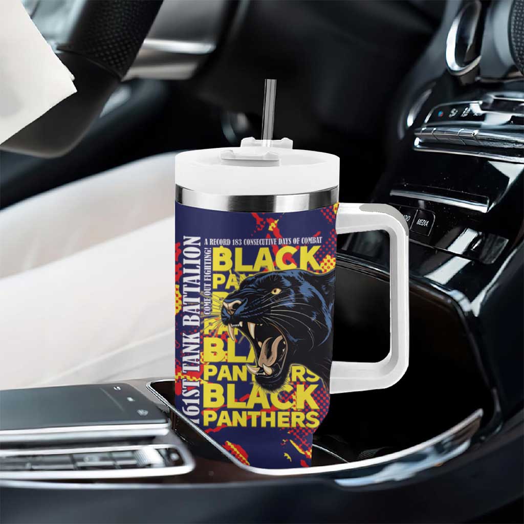 761st Tank Battalion Black Panthers Tumbler With Handle Legendary African American WWII - Wonder Print Shop