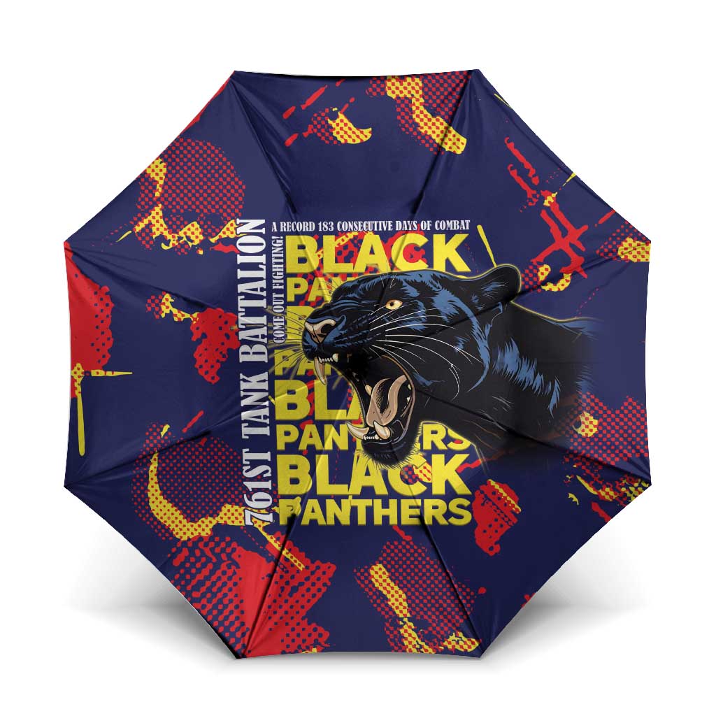 761st Tank Battalion Black Panthers Umbrella Legendary African American WWII - Wonder Print Shop