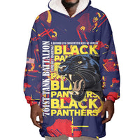 761st Tank Battalion Black Panthers Wearable Blanket Hoodie Legendary African American WWII - Wonder Print Shop