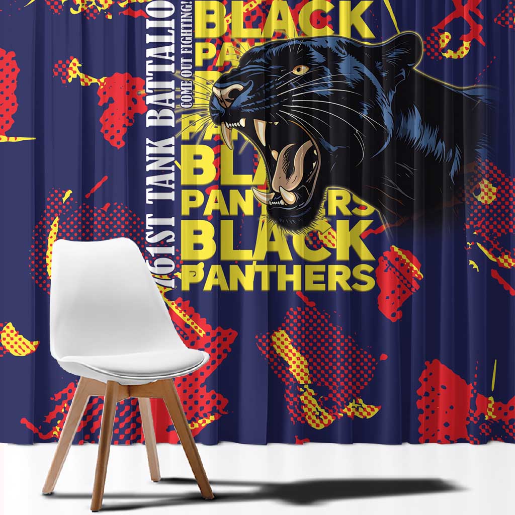 761st Tank Battalion Black Panthers Window Curtain Legendary African American WWII - Wonder Print Shop