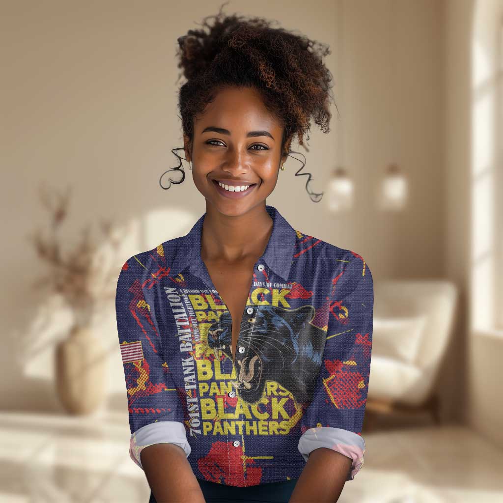 761st Tank Battalion Black Panthers Women Casual Shirt Legendary African American WWII - Wonder Print Shop
