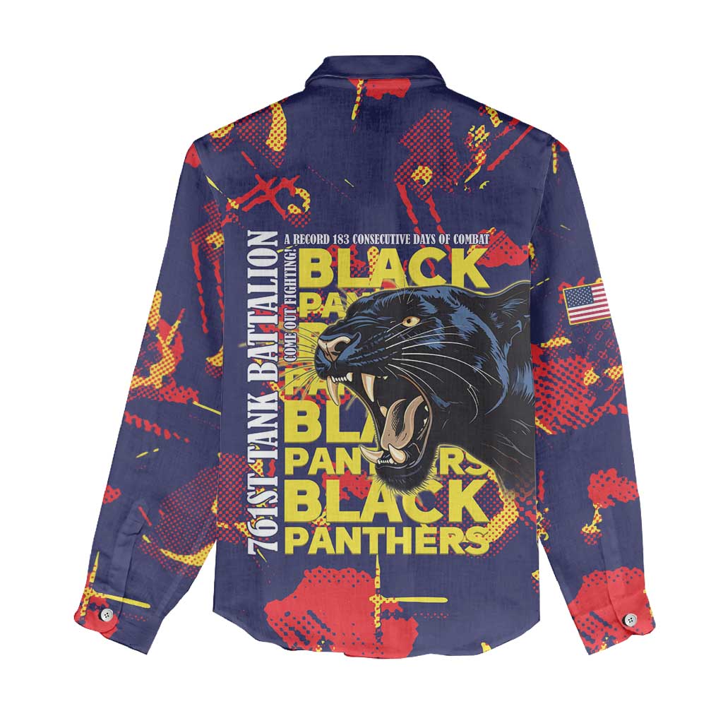 761st Tank Battalion Black Panthers Women Casual Shirt Legendary African American WWII - Wonder Print Shop