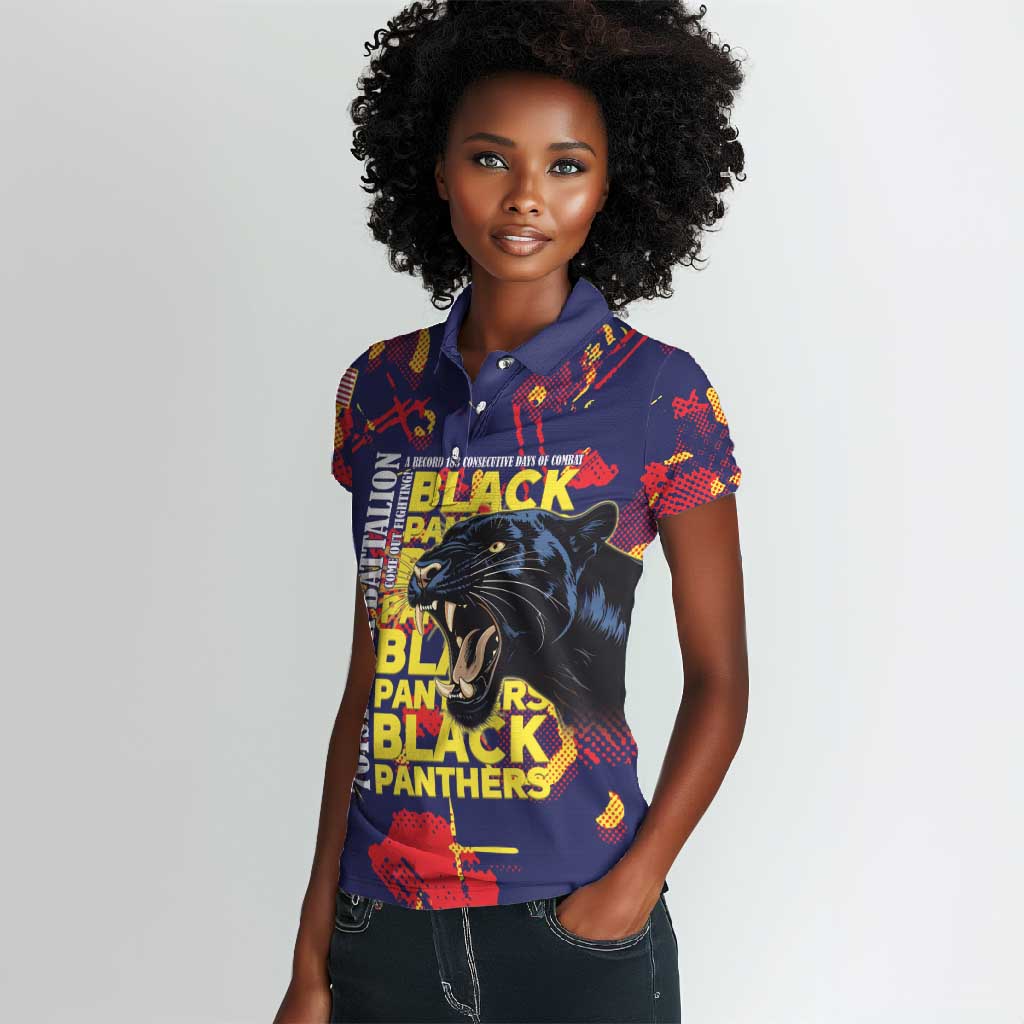 761st Tank Battalion Black Panthers Women Polo Shirt Legendary African American WWII - Wonder Print Shop