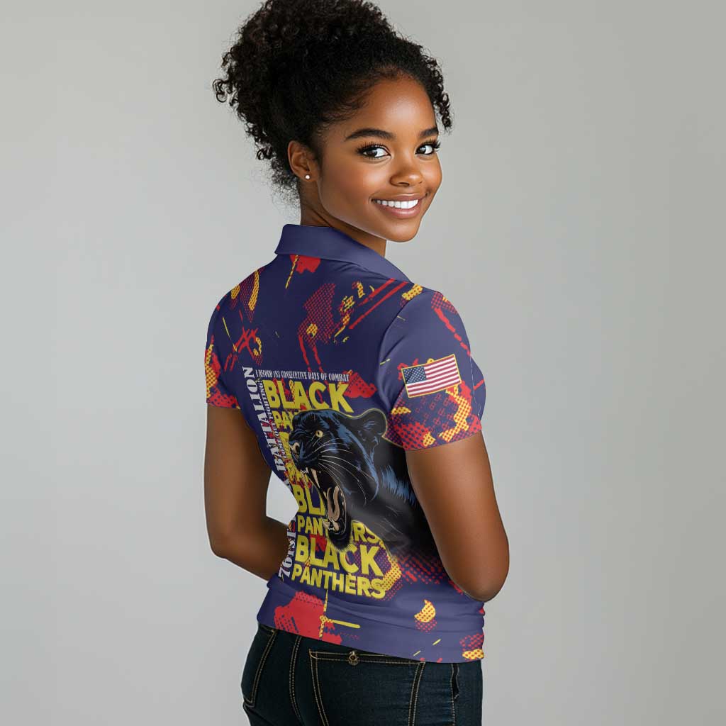 761st Tank Battalion Black Panthers Women Polo Shirt Legendary African American WWII - Wonder Print Shop