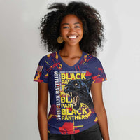 761st Tank Battalion Black Panthers Women V-Neck T-Shirt Legendary African American WWII - Wonder Print Shop