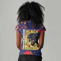 761st Tank Battalion Black Panthers Women V-Neck T-Shirt Legendary African American WWII - Wonder Print Shop