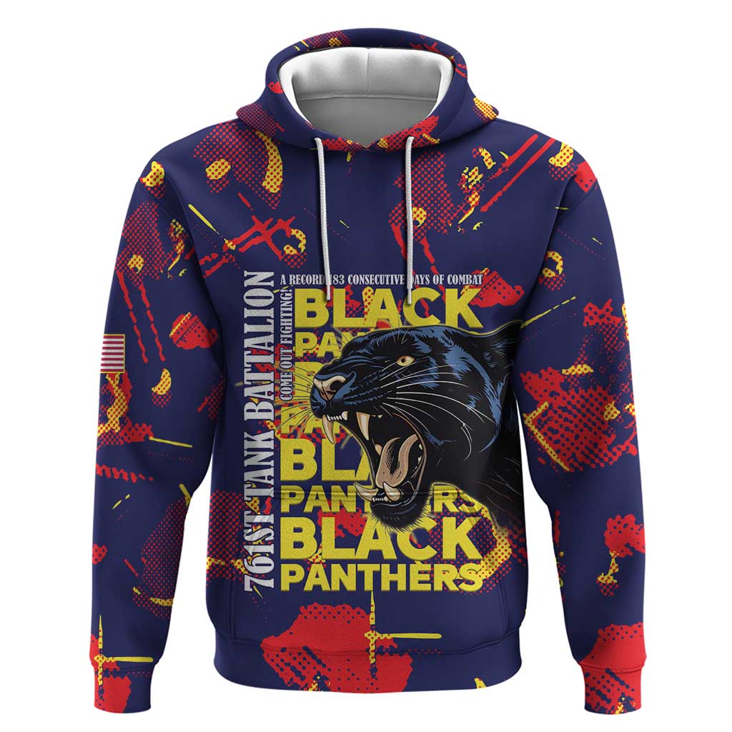 761st Tank Battalion Black Panthers Zip Hoodie Legendary African American WWII - Wonder Print Shop