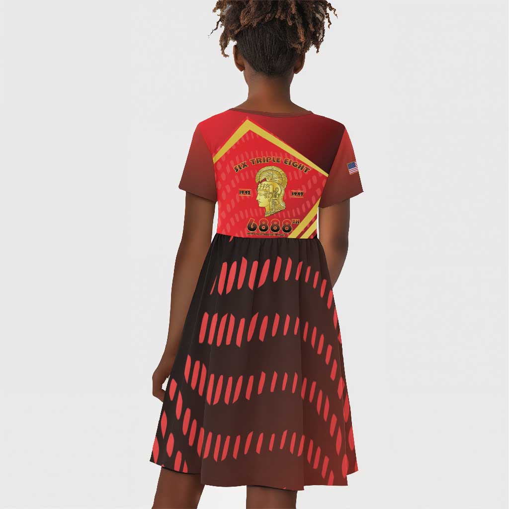 Six Triple Eight Legacy Kid Short Sleeve Dress 6888th Battalion 1942-1949