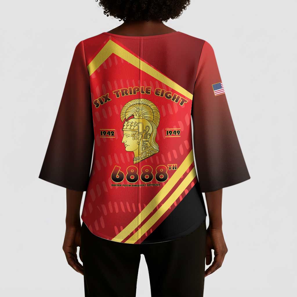 Six Triple Eight Legacy Kimono Sleeve Blouse 6888th Battalion 1942-1949