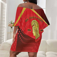 Six Triple Eight Legacy Off Shoulder Short Dress 6888th Battalion 1942-1949