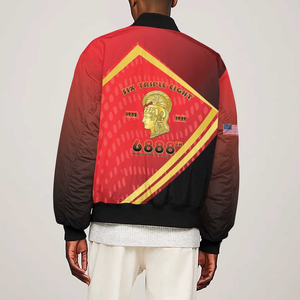 Six Triple Eight Legacy Sleeve Zip Bomber Jacket 6888th Battalion 1942-1949