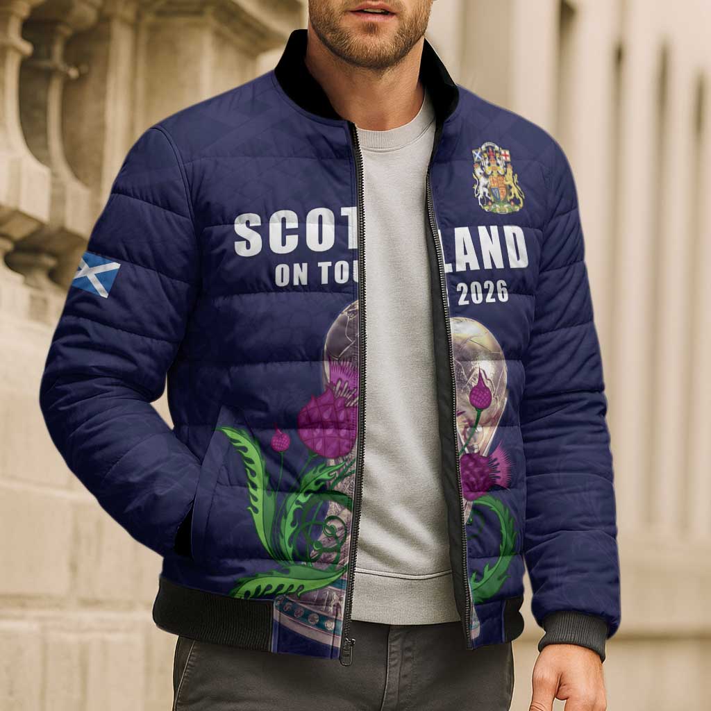 Custom Football Scotland Bomber Puffer Jacket On Tour 2026