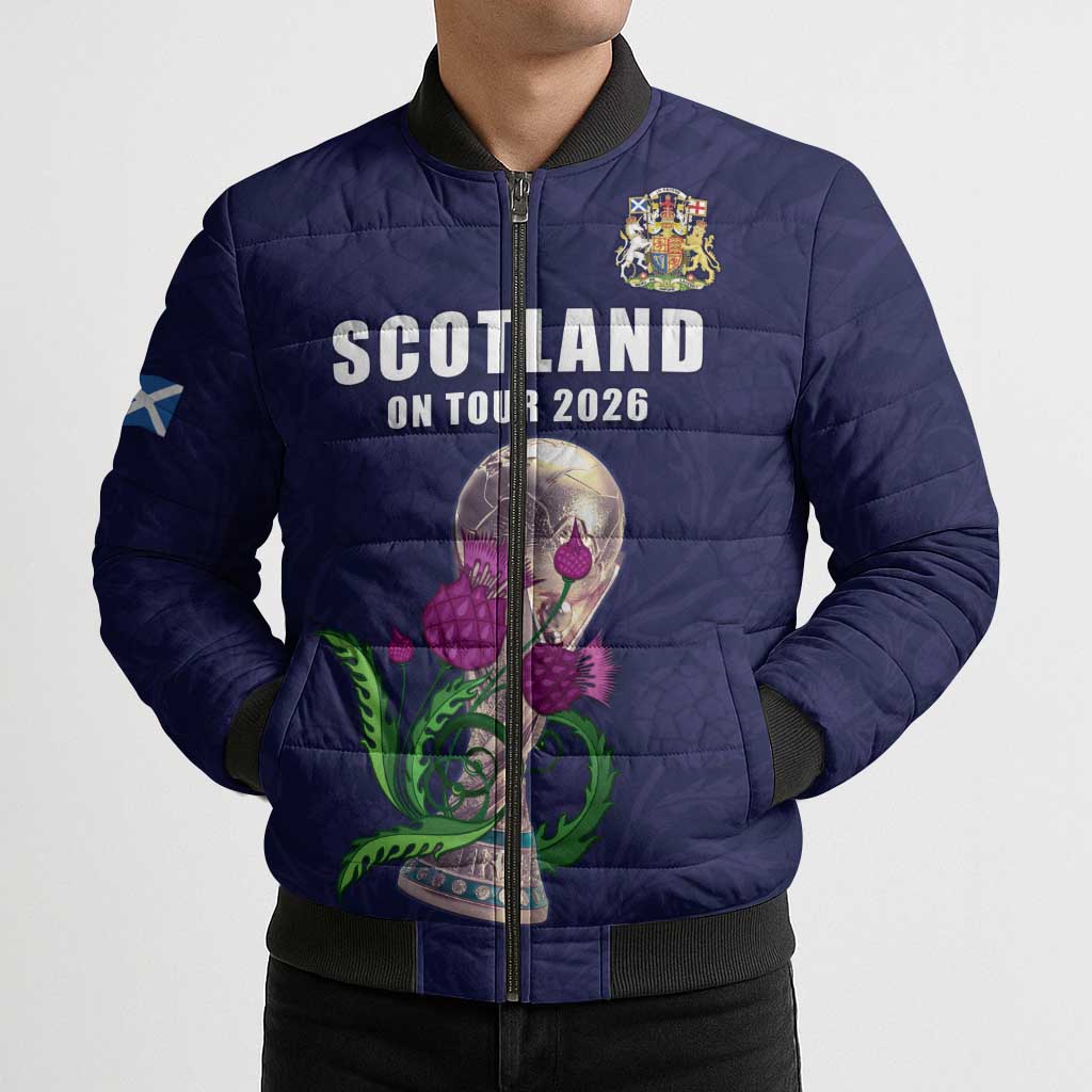Custom Football Scotland Bomber Puffer Jacket On Tour 2026