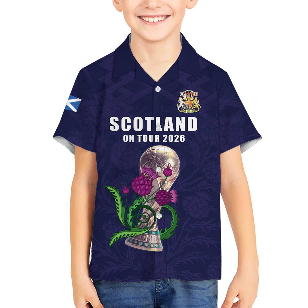 Custom Football Scotland Kid Hawaiian Shirt On Tour 2026