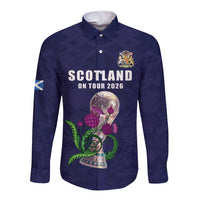 Custom Football Scotland Long Sleeve Button Shirt On Tour 2026
