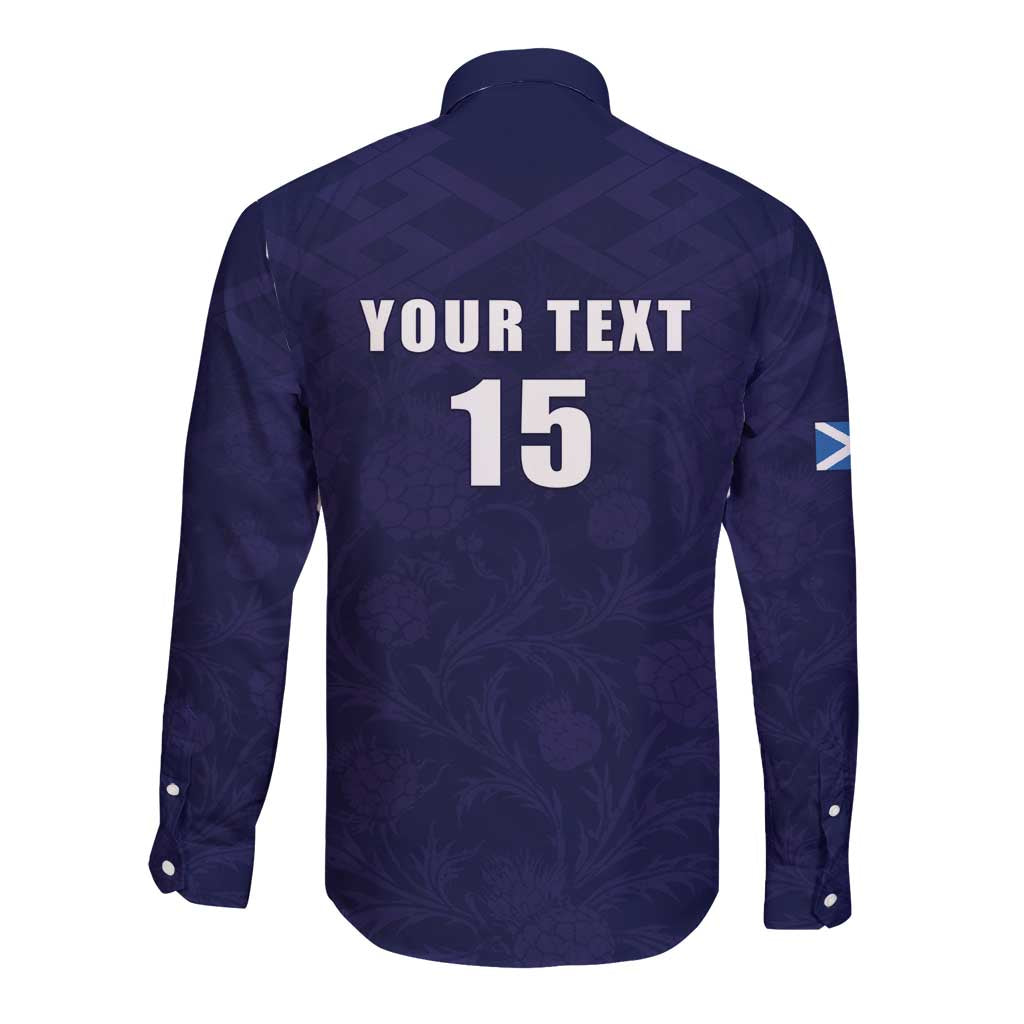 Custom Football Scotland Long Sleeve Button Shirt On Tour 2026