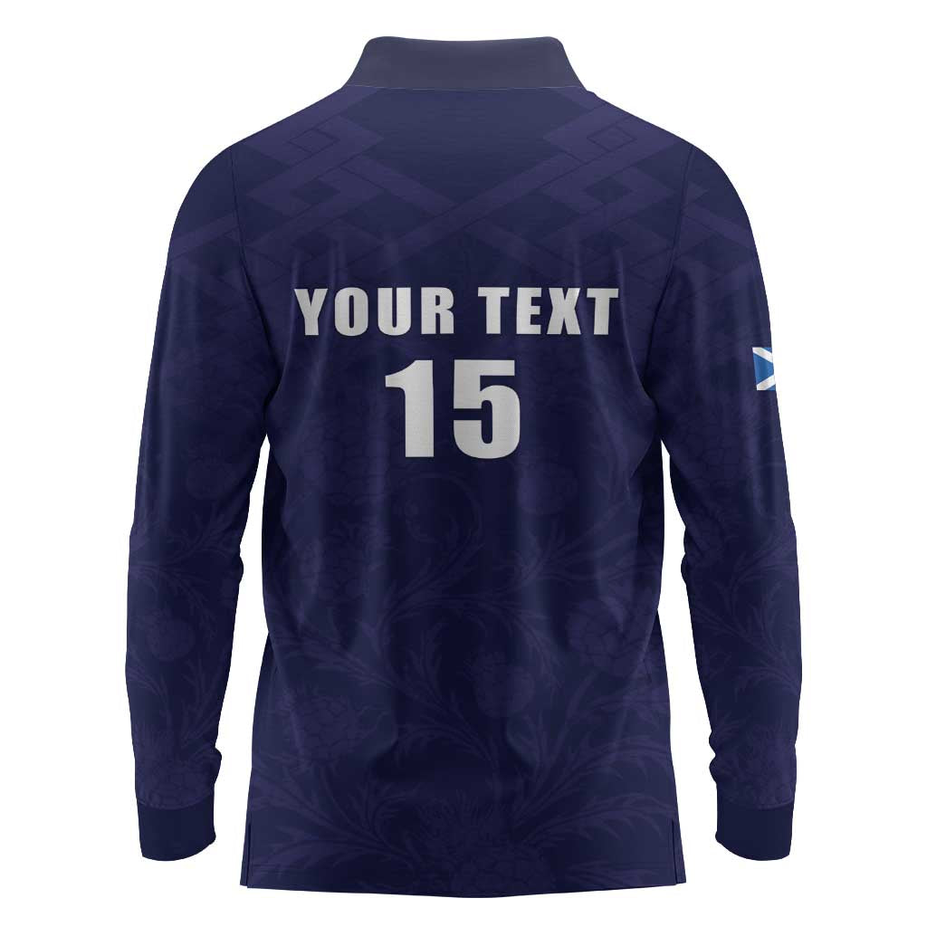 Custom Football Scotland Long Sleeve Polo Shirt On Tour 2026