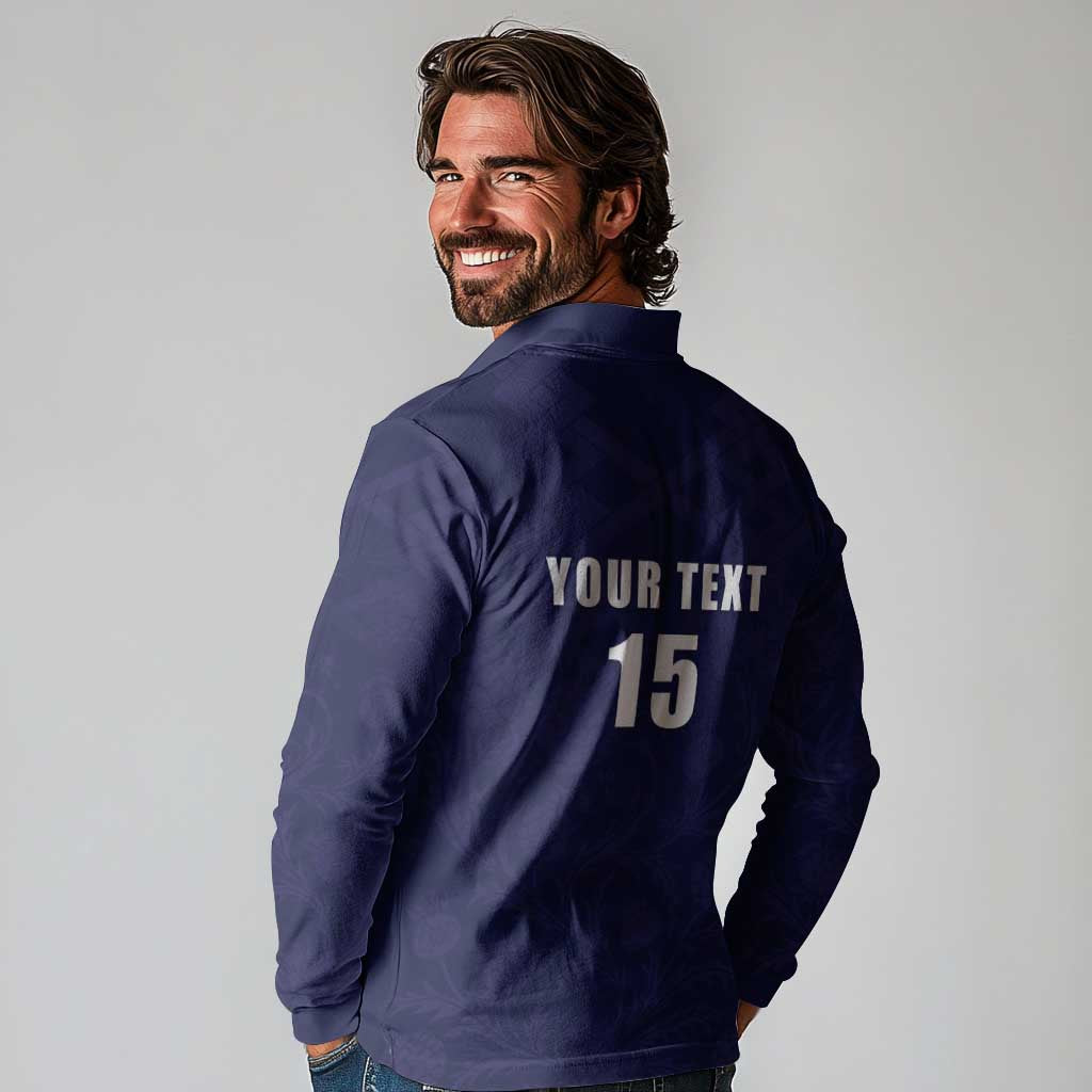 Custom Football Scotland Long Sleeve Polo Shirt On Tour 2026