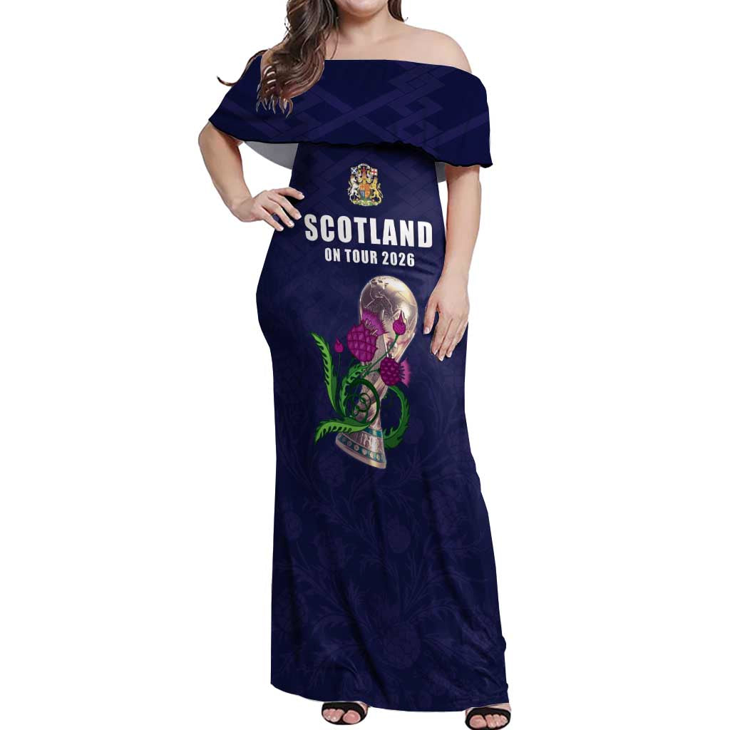 Custom Football Scotland Off Shoulder Maxi Dress On Tour 2026