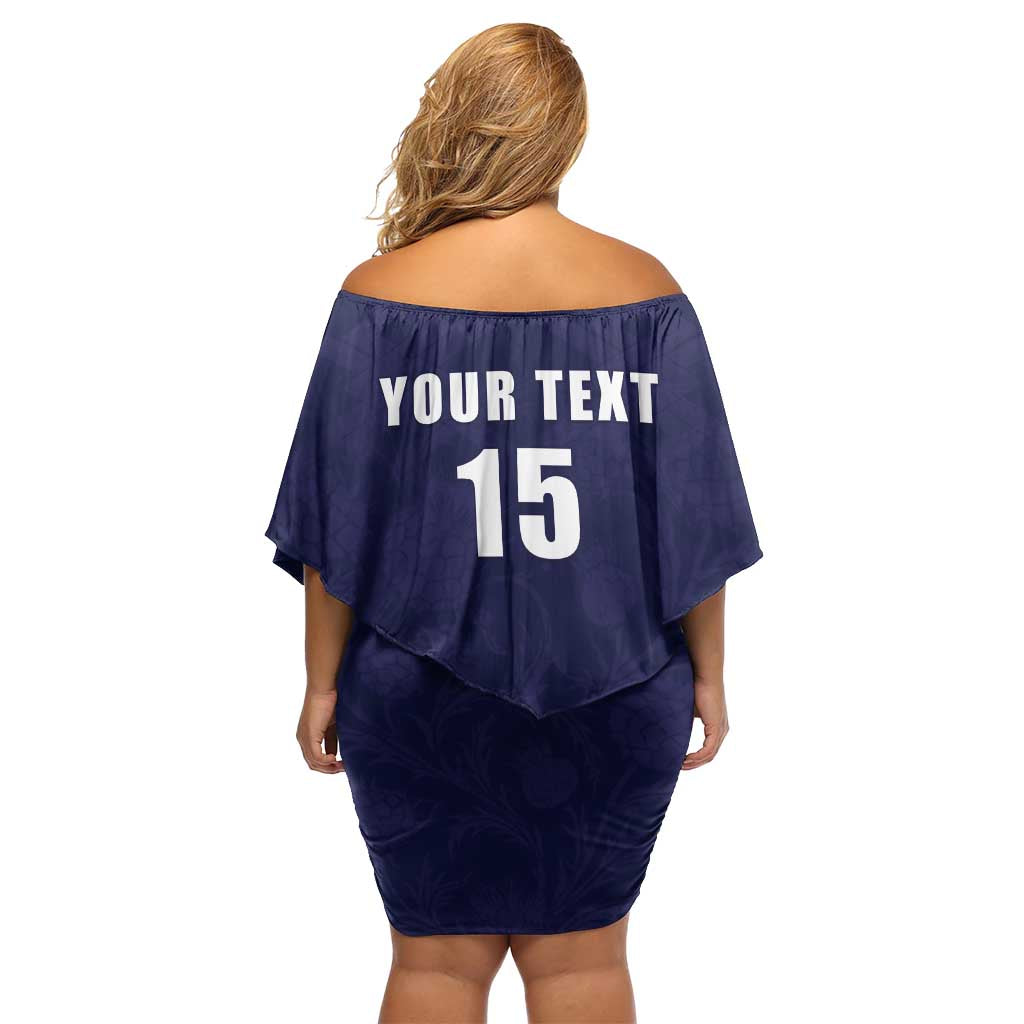Custom Football Scotland Off Shoulder Short Dress On Tour 2026