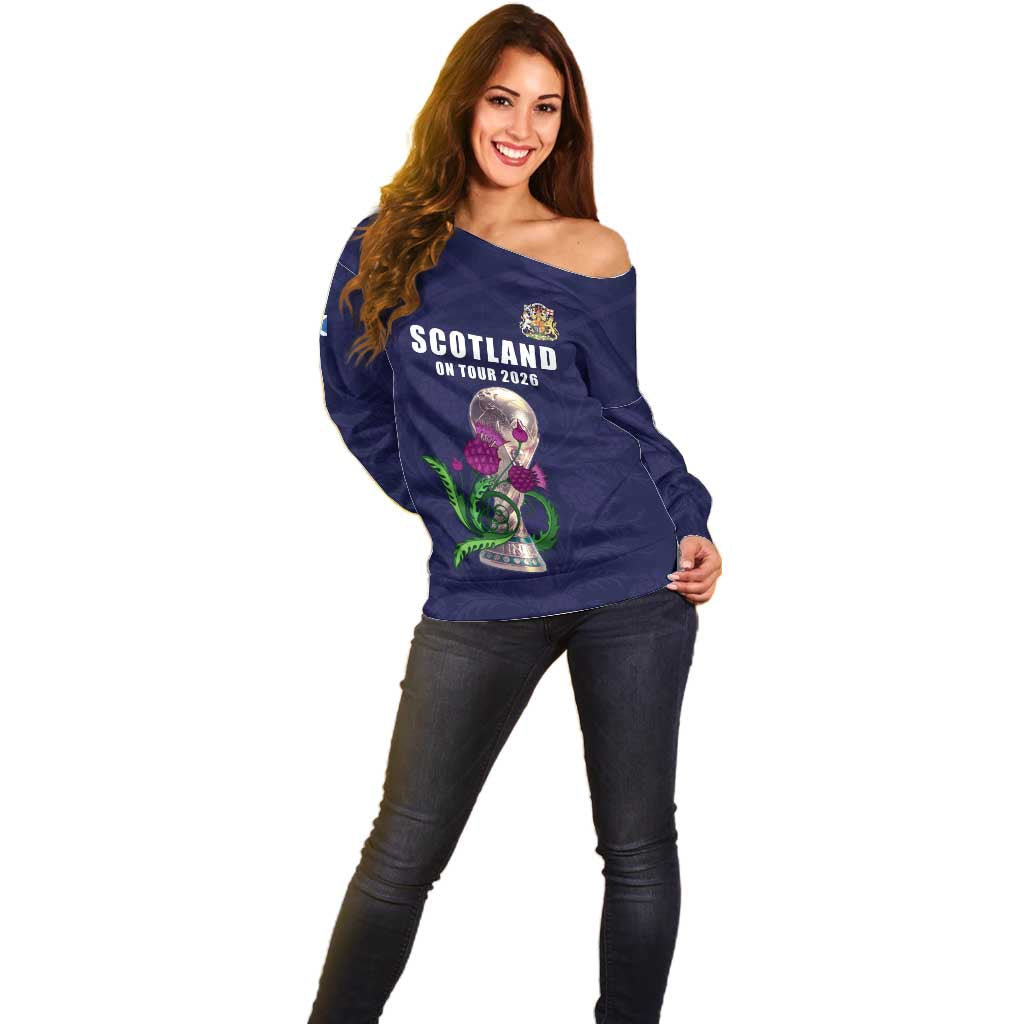 Custom Football Scotland Off Shoulder Sweater On Tour 2026