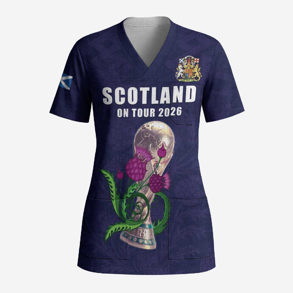 Custom Football Scotland Scrub Top On Tour 2026