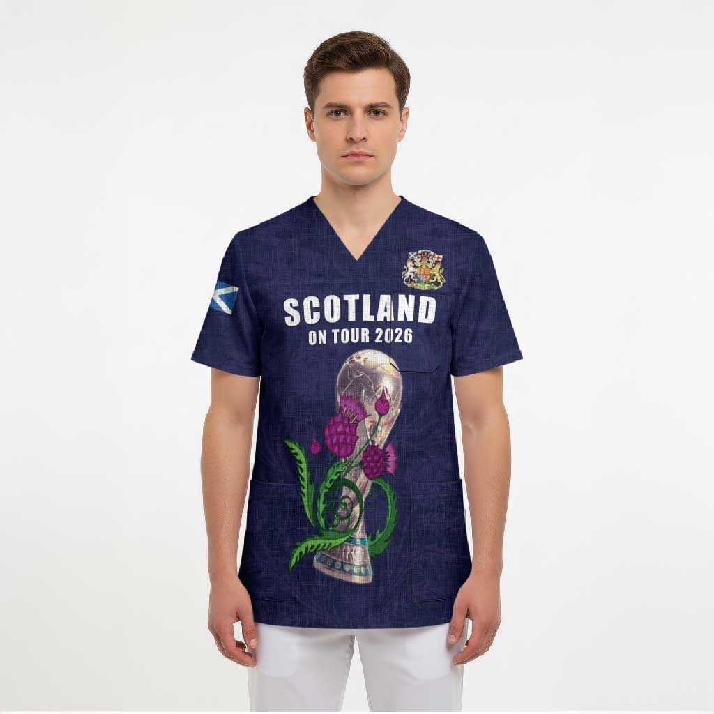 Custom Football Scotland Scrub Top On Tour 2026